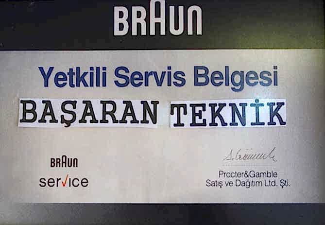 Yetkili servis belgesi